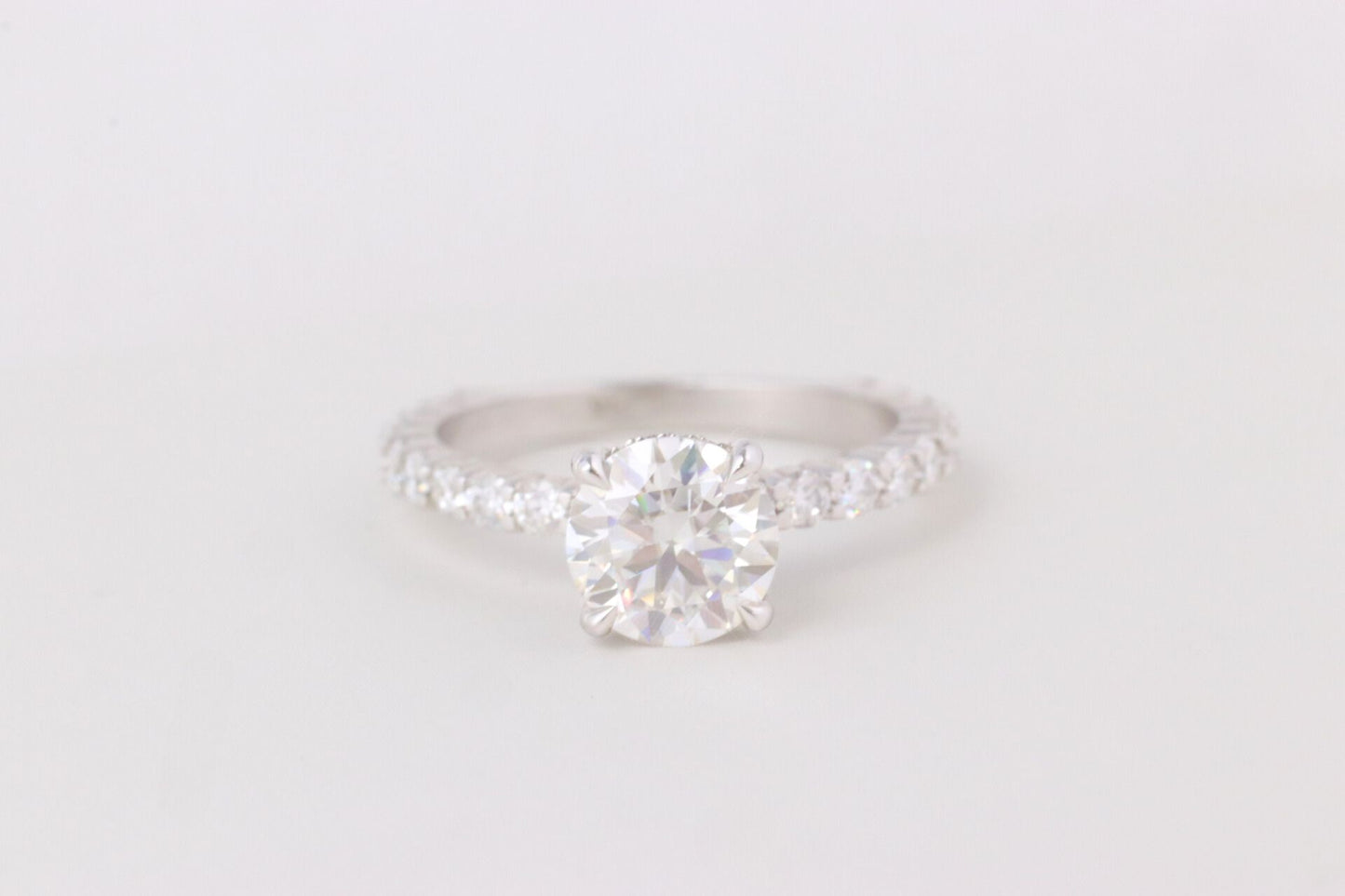 14K Hidden Halo Lab-Grown Diamond Engagement Ring 1.5 CT Center Stone