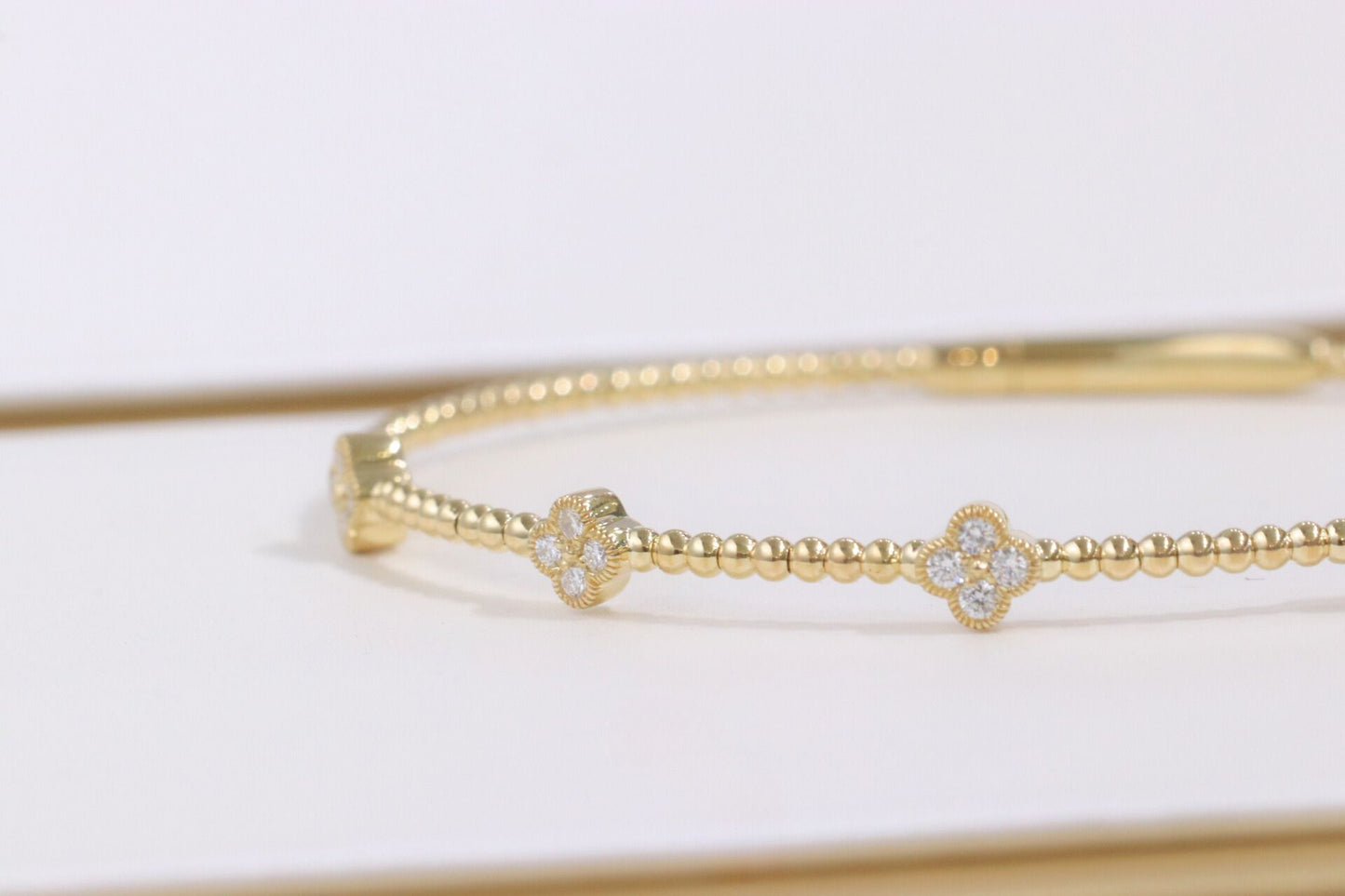 14K Yellow Gold Diamond Bangle