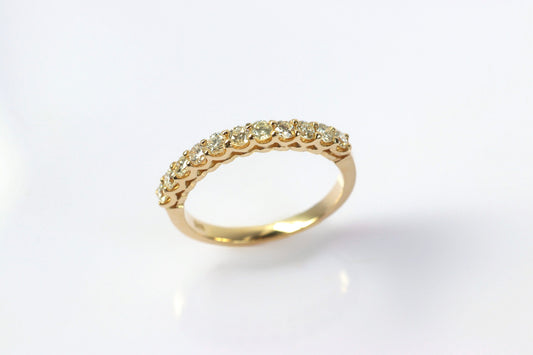 14K Half Coverage Diamond Ring